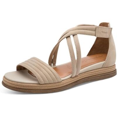 Tamaris dam 1-28220-46 platta sandaler, taupe, 39 EU Tamaris dam 1-28220-46 platta sandaler, taupe, 39 EU