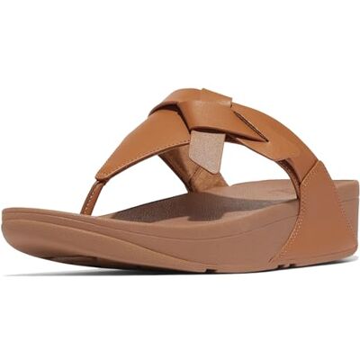 Fitflop Lulu Folded-knot Leather Toe-post Sandaler Dam, Öken solbränna, 41 EU Fitflop Lulu Folded-knot Leather Toe-post Sandaler Dam, Öken solbränna, 41 EU