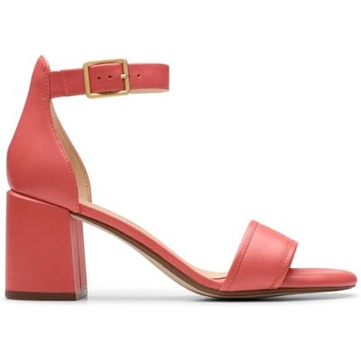 Clarks Ezoria Mae Womens Coral Leather, 4.5 Clarks Ezoria Mae Womens Coral Leather, 4.5