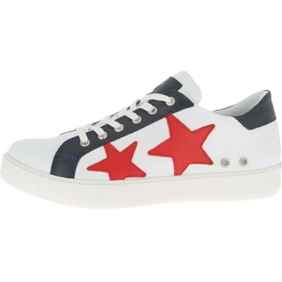 Andrea Conti Dam Low Top sneakers, Vit D blå röd, 37 EU Andrea Conti Dam Low Top sneakers, Vit D blå röd, 37 EU