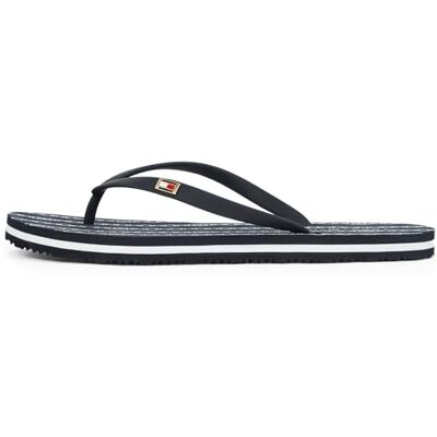 Tommy Hilfiger Hilfiger Strap Beach Sandal Fw0fw08518 flip flops dam, Blå rymdblå, 36 EU Tommy Hilfiger Hilfiger Strap Beach Sandal Fw0fw08518 flip flops dam, Blå rymdblå, 36 EU