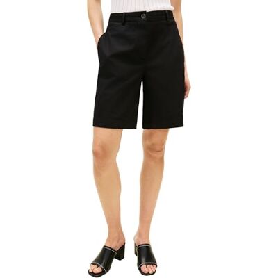 Tommy Hilfiger dam Co GMD Blend Chino kort WW0WW49648, svart, 36 Tommy Hilfiger dam Co GMD Blend Chino kort WW0WW49648, svart, 36