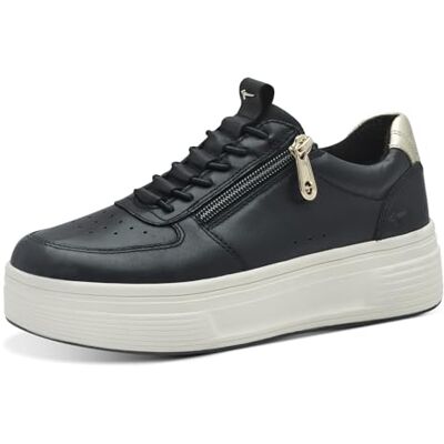 Tamaris dam Comfort Damen Bequem Sneaker, Svart guld, 37 EU Tamaris dam Comfort Damen Bequem Sneaker, Svart guld, 37 EU