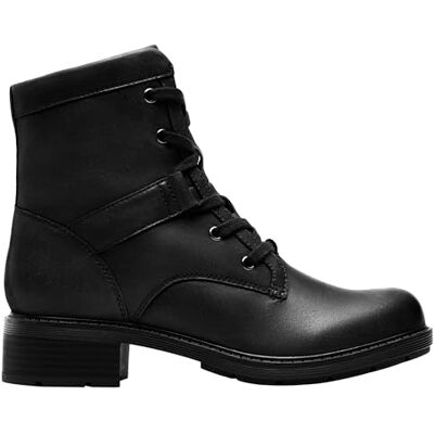 Clarks Hearth Parker Womens Black Leather, 4 Clarks Hearth Parker Womens Black Leather, 4
