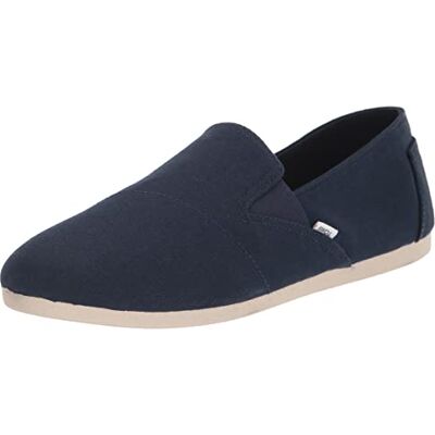 TOMS Dam Redondo Loafer Flat, Marinblå kanvas, 37.5 EU TOMS Dam Redondo Loafer Flat, Marinblå kanvas, 37.5 EU
