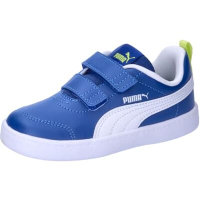PUMA Unisex Baby Courtflex V2 V Inf Sneaker, Koboltglasyr vit lime pow, 4 UK Child PUMA Unisex Baby Courtflex V2 V Inf Sneaker, Koboltglasyr vit lime pow, 4 UK Child