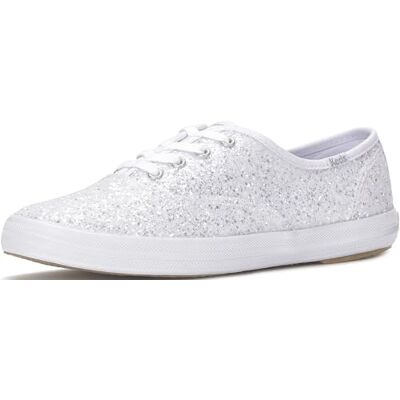 Keds kvinnors Champion glitter sneaker, Vitt, 40.5 EU Keds kvinnors Champion glitter sneaker, Vitt, 40.5 EU