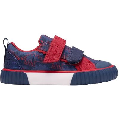 Clarks Foxing Tri T Childrens Navy/Red, 5.5 Clarks Foxing Tri T Childrens Navy/Red, 5.5