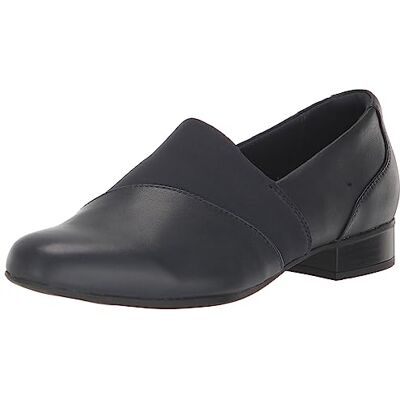Clarks Juliet Gem Loafer för kvinnor, Marinblå läder, 8 Wide Clarks Juliet Gem Loafer för kvinnor, Marinblå läder, 8 Wide
