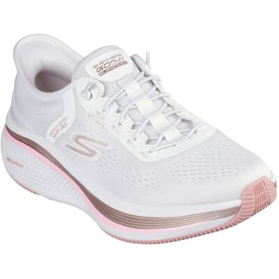 Skechers Dam GO Run Elevate 2.0 Banyan Slip-On, Vit textil rosa trim, 39.5 EU Skechers Dam GO Run Elevate 2.0 Banyan Slip-On, Vit textil rosa trim, 39.5 EU