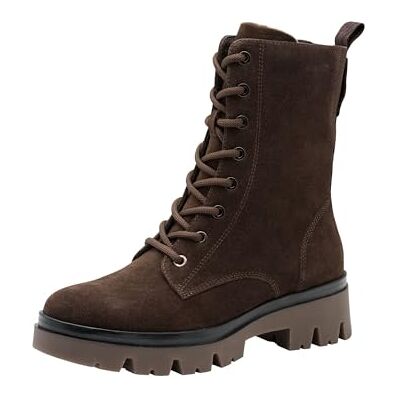 Tamaris dam komfort spets boot platt halvlång stövel, mocka mocka 37 EU, mocka mocka, 37 EU Tamaris dam komfort spets boot platt halvlång stövel, mocka mocka 37 EU, mocka mocka, 37 EU