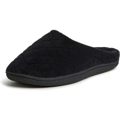 Dearfoams Tvättbar Leslie-toffel i minnesskum för kvinnor, hustoffel med vida bredder, 35.5/37 EU bred Dearfoams Tvättbar Leslie-toffel i minnesskum för kvinnor, hustoffel med vida bredder, 35.5/37 EU bred