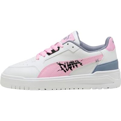 PUMA Shuffle Downtown LO MID 90S JR sneakers, vit-rosa skimmer svart, 4 UK, vit rosa skimmer svart, 4 UK PUMA Shuffle Downtown LO MID 90S JR sneakers, vit-rosa skimmer svart, 4 UK, vit rosa skimmer svart, 4 UK