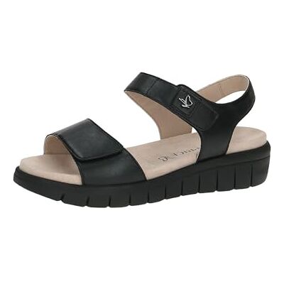 CAPRICE Damer 9-28701-42 platta sandaler, Svart blk sula, 41 EU Weit CAPRICE Damer 9-28701-42 platta sandaler, Svart blk sula, 41 EU Weit