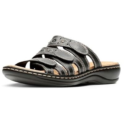 Clarks Leisa Cacti damsandaler, Svart läder, 37.5 EU Clarks Leisa Cacti damsandaler, Svart läder, 37.5 EU