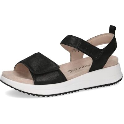 CAPRICE Damer 9-28702-42 platta sandaler, svart METALLIC, 37 EU CAPRICE Damer 9-28702-42 platta sandaler, svart METALLIC, 37 EU