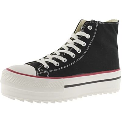 victoria Damsneakers Tribu Doble Botin Lona, svart, 40 EU victoria Damsneakers Tribu Doble Botin Lona, svart, 40 EU