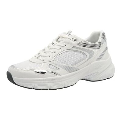 Tamaris dam Low 1-23759-45 sneakers, vit/silver, 42 EU, Vitt silver, 42 EU Tamaris dam Low 1-23759-45 sneakers, vit/silver, 42 EU, Vitt silver, 42 EU