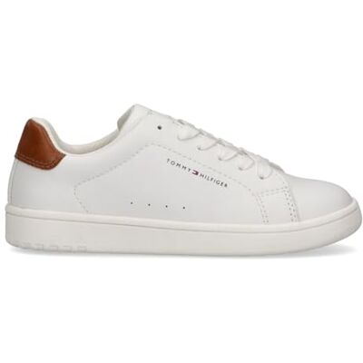 Tommy Hilfiger Unisex Barn, Jack, Vit/Tobak, 40 Tommy Hilfiger Unisex Barn, Jack, Vit/Tobak, 40