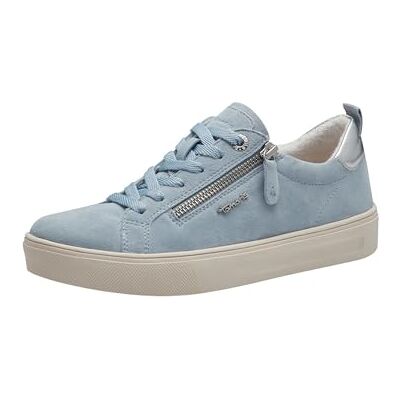 Tamaris Comfort damsneakers, platta med dragkedja, fritid, Sky Suede, 36 EU Tamaris Comfort damsneakers, platta med dragkedja, fritid, Sky Suede, 36 EU