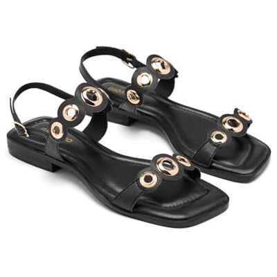 GIOSEPPO Siren, platta damsandaler, svart, 35 EU, Svart noir noir, 35 EU GIOSEPPO Siren, platta damsandaler, svart, 35 EU, Svart noir noir, 35 EU