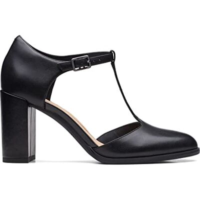 Clarks Damer Freva85 bar pump, svart läder, 41 EU, Svart läder, 41 EU Clarks Damer Freva85 bar pump, svart läder, 41 EU, Svart läder, 41 EU