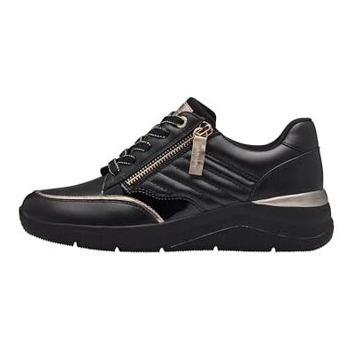 Jana Dam Low 8-23771-43 sneakers, svart/guld, 40 EU bred, Svart guld, 40 EU Weit Jana Dam Low 8-23771-43 sneakers, svart/guld, 40 EU bred, Svart guld, 40 EU Weit
