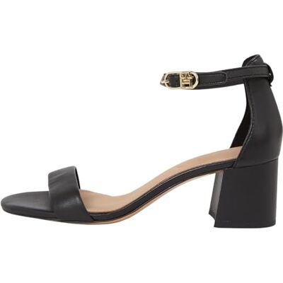 Tommy Hilfiger kvinnors läder ankelrem häl sandal Fw0fw08673 klack, Svart, 37 EU Tommy Hilfiger kvinnors läder ankelrem häl sandal Fw0fw08673 klack, Svart, 37 EU