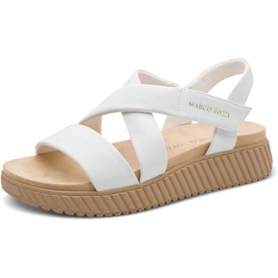 MARCO TOZZI dam 2–28534-46 sandaler, vit, 37 EU MARCO TOZZI dam 2–28534-46 sandaler, vit, 37 EU