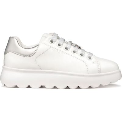 Geox J PUFFYPOP Girl A sneakers, vit/silver, 36 EU Geox J PUFFYPOP Girl A sneakers, vit/silver, 36 EU