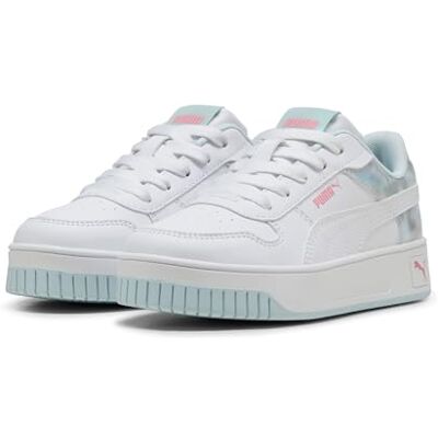 PUMA Flicka Carina Street Space Belle PS Sneaker, Vitt vitt havsglas, 22 EU PUMA Flicka Carina Street Space Belle PS Sneaker, Vitt vitt havsglas, 22 EU