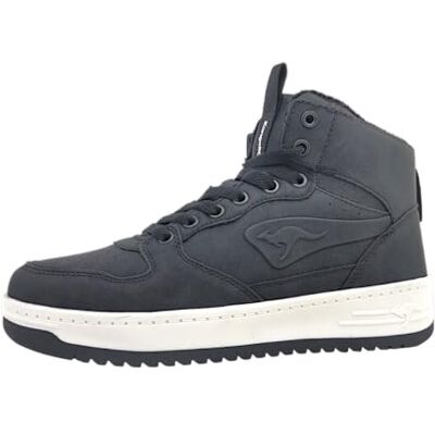 KangaROOS K-top Power Mid sneakers för kvinnor, jet svart, 37 EU KangaROOS K-top Power Mid sneakers för kvinnor, jet svart, 37 EU
