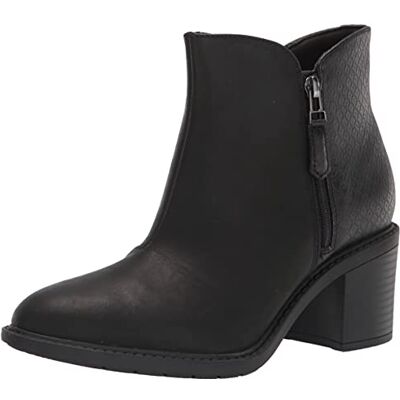 Clarks kvinnors scen dragkedja ankelstövel, Svart kombi, 40 EU Clarks kvinnors scen dragkedja ankelstövel, Svart kombi, 40 EU