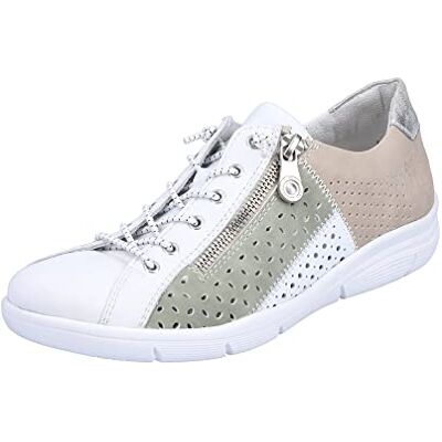 Rieker Damsneakers L7465, Vit pistachio vit ingefära dimma silver L7465 91, 36 EU Rieker Damsneakers L7465, Vit pistachio vit ingefära dimma silver L7465 91, 36 EU