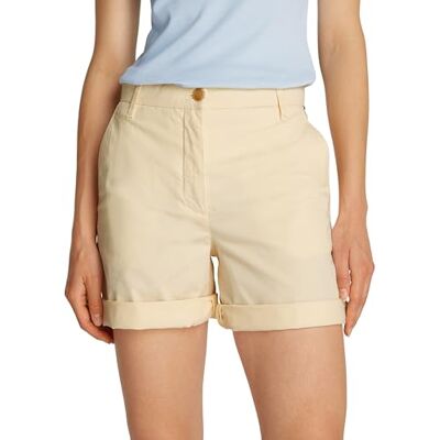 Tommy Hilfiger Dam CO BLEND GMD KINO SHORT WW0WW42457, gul, 38, Gul (elfenbenskronblad), 64 Tommy Hilfiger Dam CO BLEND GMD KINO SHORT WW0WW42457, gul, 38, Gul (elfenbenskronblad), 64