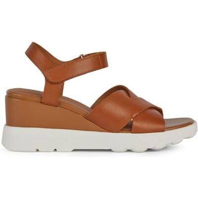 Geox Damer D SPHERICA EC6 C Wedge Sandal, konjak 35 EU, konjak, 35 EU Geox Damer D SPHERICA EC6 C Wedge Sandal, konjak 35 EU, konjak, 35 EU