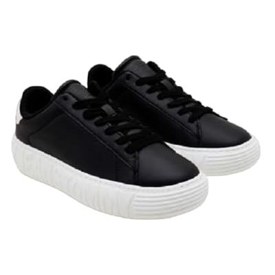 Tommy Jeans dam TJW läder Cupsole ESS sneakers, svart, 7 UK, Svart, 41 EU Tommy Jeans dam TJW läder Cupsole ESS sneakers, svart, 7 UK, Svart, 41 EU