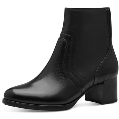 Tamaris COMFORT damkängor med klack av läder blockklack, Svart nappa, 39 EU bred Tamaris COMFORT damkängor med klack av läder blockklack, Svart nappa, 39 EU bred