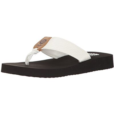 Yellow Box Women's Flax Wedge Sandal, White, 9 M US Yellow Box Women's Flax Wedge Sandal, White, 9 M US