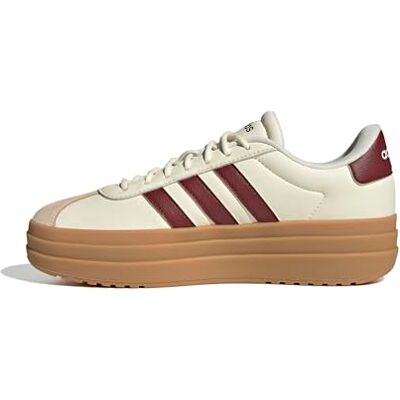 adidas dam Vl Court Bold Shoes, Off White/Shadow Red/Crystal Sand, 44 EU adidas dam Vl Court Bold Shoes, Off White/Shadow Red/Crystal Sand, 44 EU