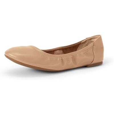 Amazon Essentials kvinnors Belice Slip On Ballet Flat, Beige, 38.5 EU Bred Amazon Essentials kvinnors Belice Slip On Ballet Flat, Beige, 38.5 EU Bred