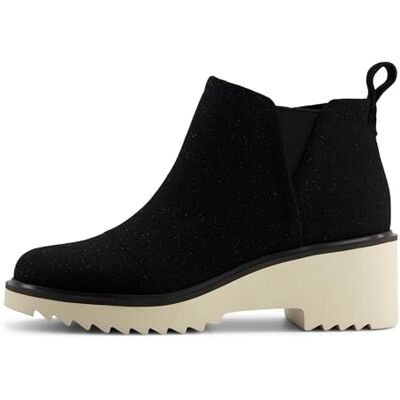 TOMS kvinnors Maude Fashion Boot, Black Shimmer Twill, 3,5 UK, Svart skimmer twill, 36 EU TOMS kvinnors Maude Fashion Boot, Black Shimmer Twill, 3,5 UK, Svart skimmer twill, 36 EU