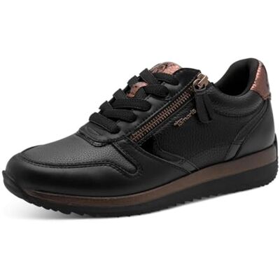 Tamaris Comfort Damen Sneaker Low 8-83734-46, Damsneakers, svarta koppar, 39 EU Tamaris Comfort Damen Sneaker Low 8-83734-46, Damsneakers, svarta koppar, 39 EU