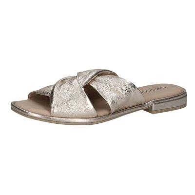 CAPRICE Damer 9-27100-42 platta sandaler, Platinum metall, 36 EU CAPRICE Damer 9-27100-42 platta sandaler, Platinum metall, 36 EU
