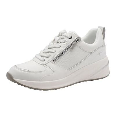 Tamaris dam Low 1-23754-45 sneakers, vit/silver, 41 EU Tamaris dam Low 1-23754-45 sneakers, vit/silver, 41 EU