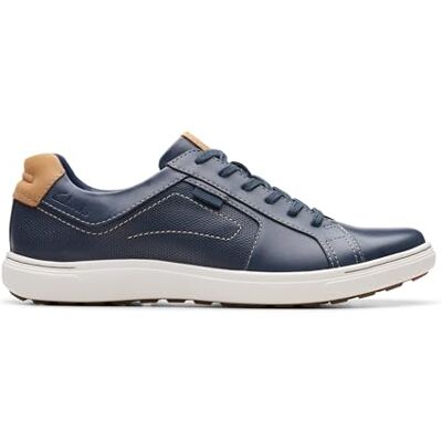 Clarks Mapstone Lace skor för män, Marinblå läder, 44 EU Clarks Mapstone Lace skor för män, Marinblå läder, 44 EU
