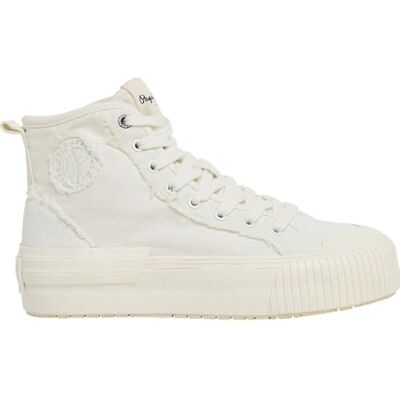 Pepe Jeans dam Samoi mjuka sneakers, vit (Off White), 4 UK, Vit benvit, 4 UK Pepe Jeans dam Samoi mjuka sneakers, vit (Off White), 4 UK, Vit benvit, 4 UK