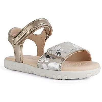 Geox J SANDAL HAITI GIRL flickor Sandaler Öppna kilsandaler, Beige Platinum, 27 EU Geox J SANDAL HAITI GIRL flickor Sandaler Öppna kilsandaler, Beige Platinum, 27 EU