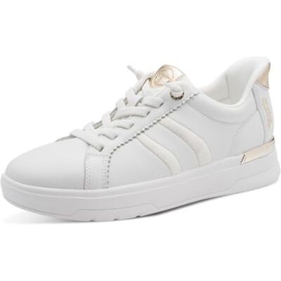 Tamaris Comfort dam Low 8-83733-46 sneakers, vit/guld, 38 EU Tamaris Comfort dam Low 8-83733-46 sneakers, vit/guld, 38 EU