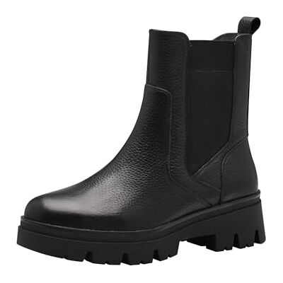 Tamaris COMFORT Damstövlar Chelsea läder platå, Svart nappa, 38 EU bred Tamaris COMFORT Damstövlar Chelsea läder platå, Svart nappa, 38 EU bred